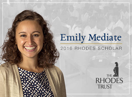 Emmie Mediate, Rhodes Scholar